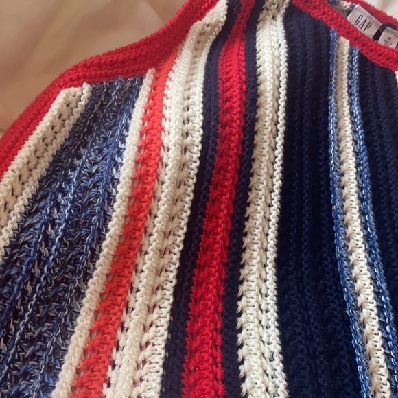 Gap red white and blue knit tan top - Picture 2 of 2